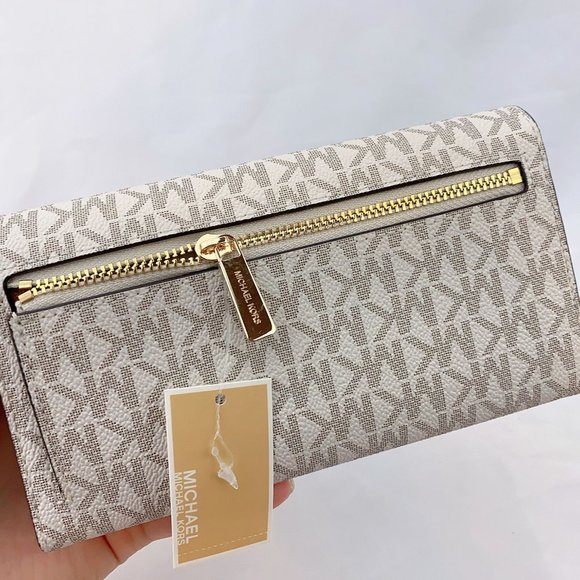 MK JST CROSSBODY BAG & TRIFOLD WALLET VANILLA - Picture 12 of 13